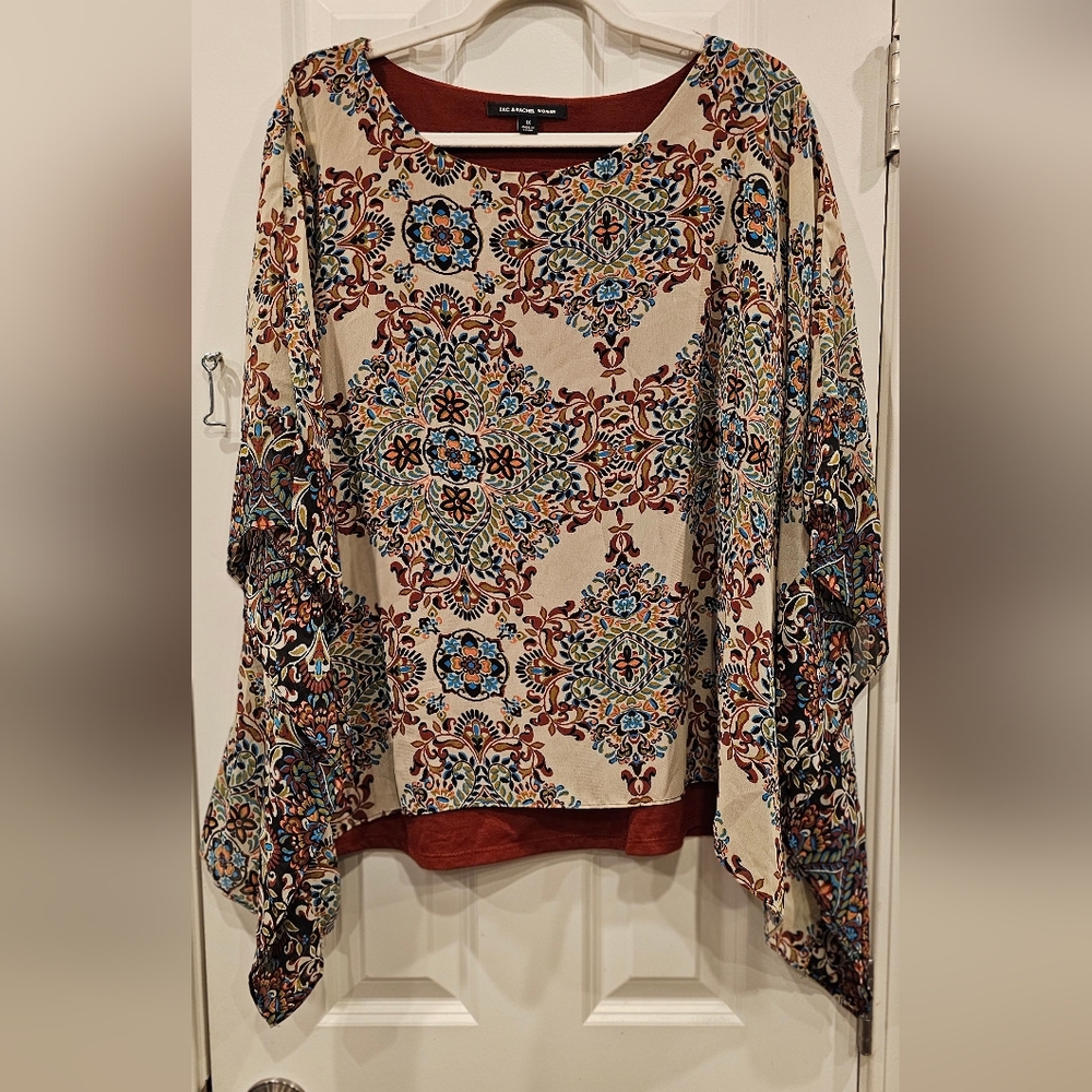 144 - Bohemian Floral Print Blouse